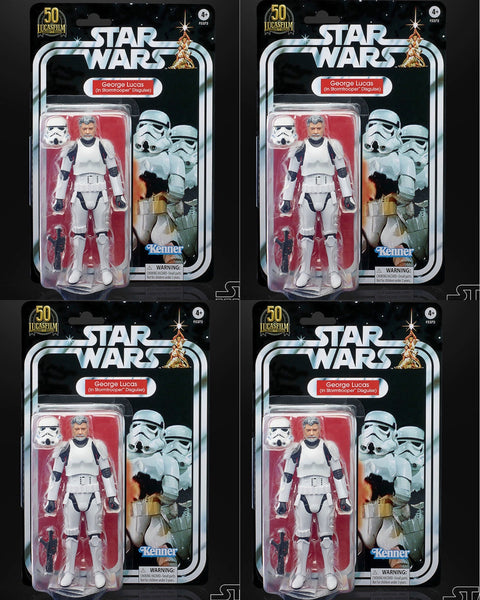 4 pack) Star Wars Black Series George Lucas 6-Inch