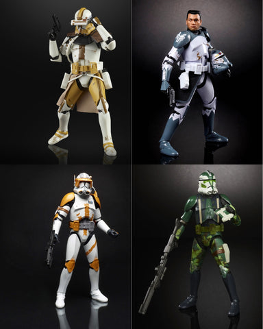 (Bundle) Star Wars Black Series Clone Commander 4-Figure Set