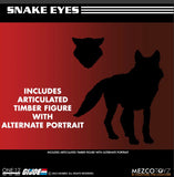 Mezco One12 Snake-Eyes Deluxe w/ Timber (GI Joe)