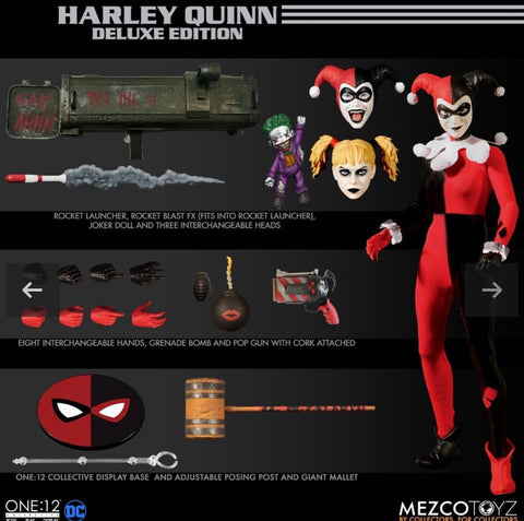 Ships 8/17 - Mezco One:12 Harley Quinn Deluxe Edition