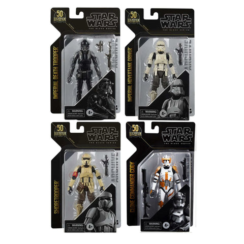 Star Wars Black Series (Commander Cody + Rogue One troopers) 4 figure set