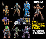 Ships 10/15 - Cosmic Legions: OxKrewe: Book One, Thraxxon (All-In Set) w/ Bonus Legendary Barbarian Figure