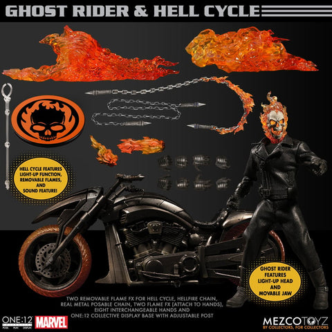 Open Box / complete) Mezco One12 Ghostrider w/ Bike