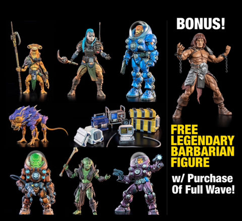 Cosmic Legions: OxKrewe: Book One, Thraxxon (All-In Set) w/ Bonus Legendary Barbarian Figure