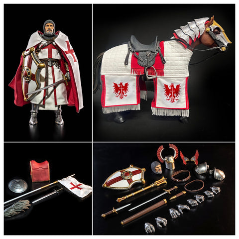 Templar Bundle - Mythic Legions Sir Enoch + Deacon Horse (2 Figure Set)