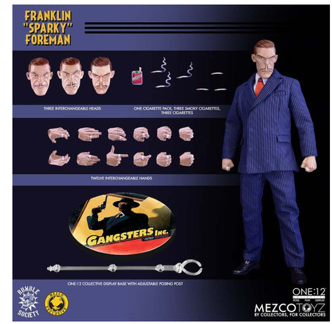 (NEW Sealed) Mezco One12 Gangsters Inc. - Franklin "Sparky" Foreman figure