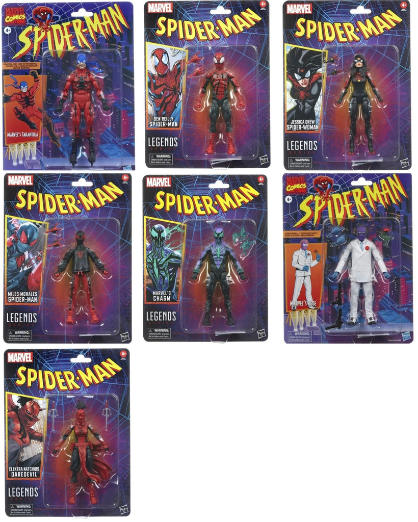 Marvel Legends Spiderman retro Wave (7 figure set) – Empire Toy Shop