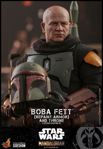 Hot Toys 1/6 scale Boba Fett (Repaint Armor) And Throne