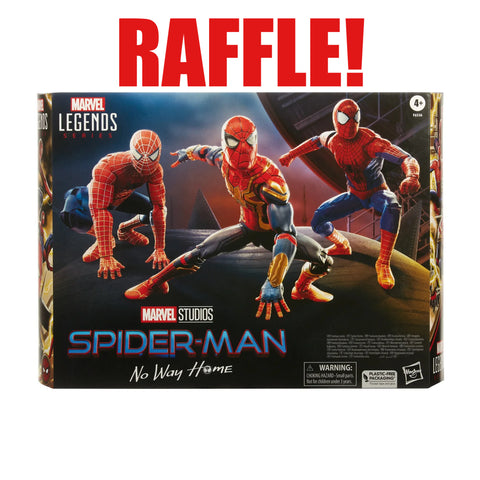 1 Raffle Entry - Marvel Legends Spiderman 3 Pack