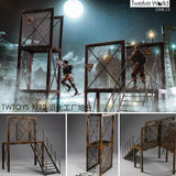 TWTOYS TW1907C Combo Set - 1/12 scale Steel Stairs & Platform w/ Ladder