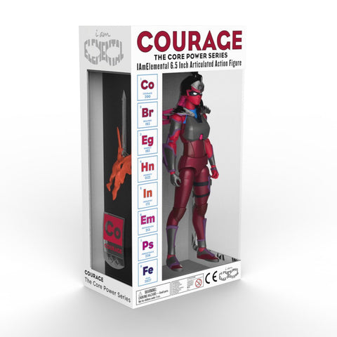IAmElemental Courage Core Power Female Action Figure, 6 1/2" Tall