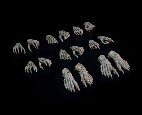 Mythic Legions Necronominus SKELETONS OF NECRONOMINUS HANDS PACK