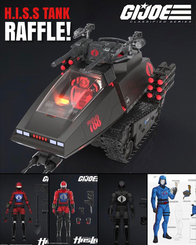 1 Raffle Ticket Entry - GI Joe Classified COBRA HISS TANK Set