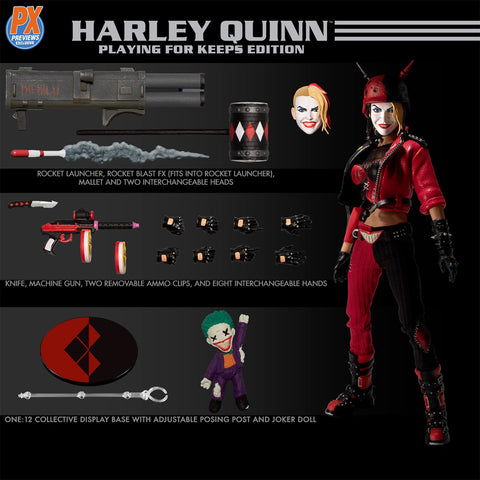 Mezco One:12 PX ‘Playing for Keeps’ Harley Quinn