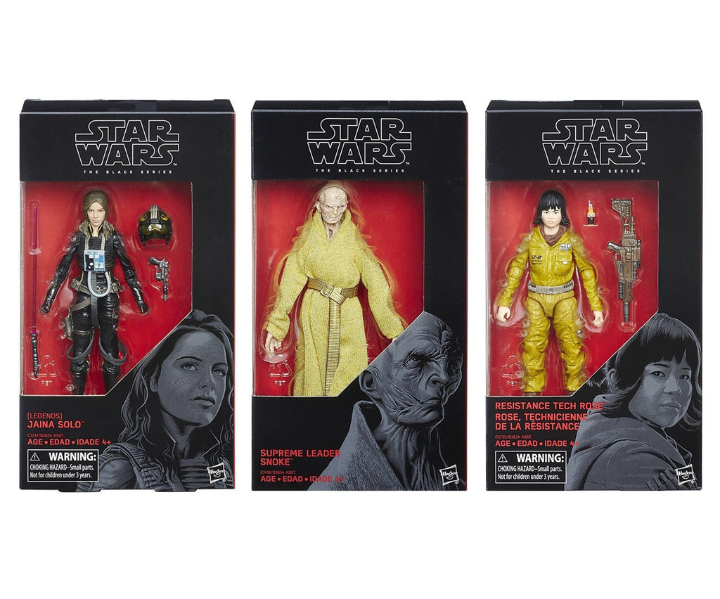 Star Wars Black Series - (3-figure Set) Jaina Solo, Snoke, Rose 6-Inch Empire Toy Shop Star Wars Black Series - (3-figure Set) Jaina Solo, Snoke, Rose 6-Inch Empire Toy Shop
